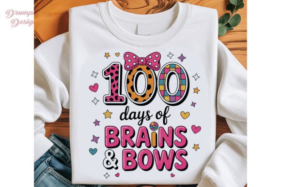 100 Days of School Pink Glitter PNG