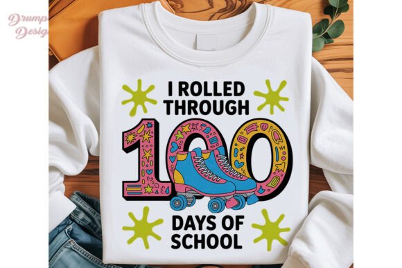 100 Days School Roller Skate PNG Clipart