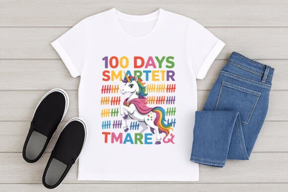 100 Days Smarter Unicorn PNG