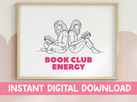 Book Club Energy Line Drawing Print