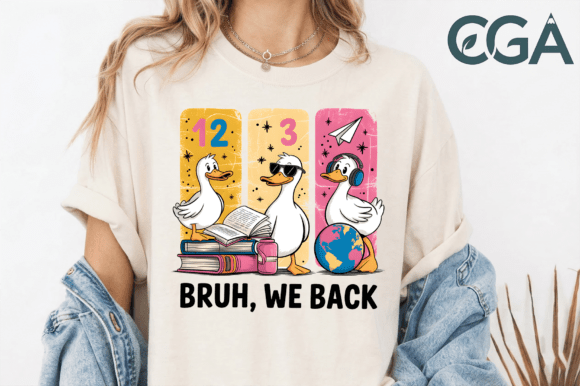 Bruh We Back Duck School PNG