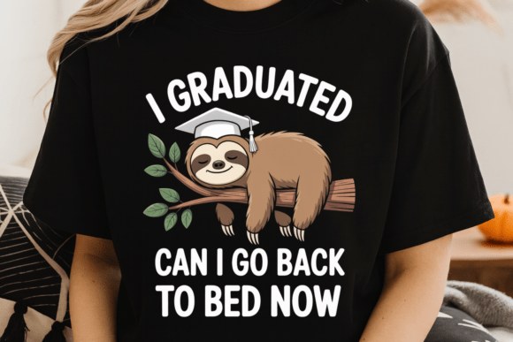 Cute Sloth Graduation PNG Shirt
