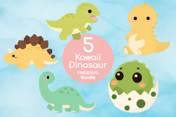 Kawaii Dinosaur Friends: Design Assets for Prehistoric Projects