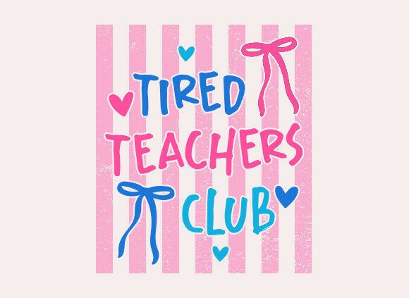 Striped Tired Teachers Club SVG PNG: A Digital Asset for Creative Educators