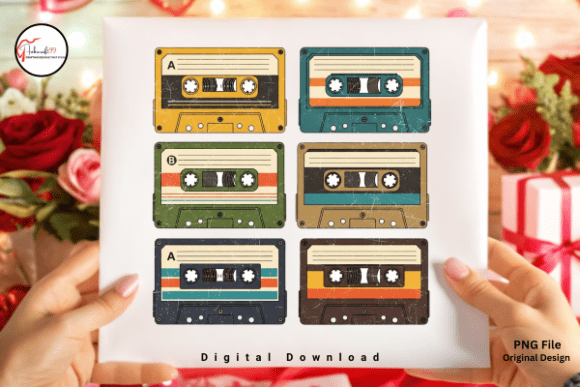 Vintage Cassette 80s 90s Music Lover PNG